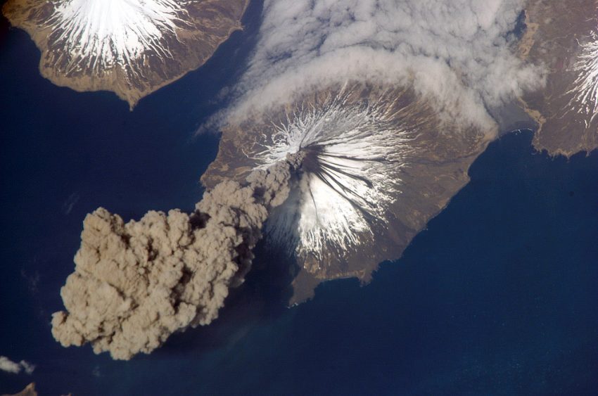 Contaminación de un volcán