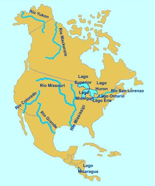 rios de américa del norte