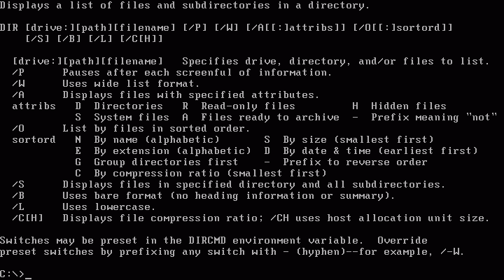 ms dos